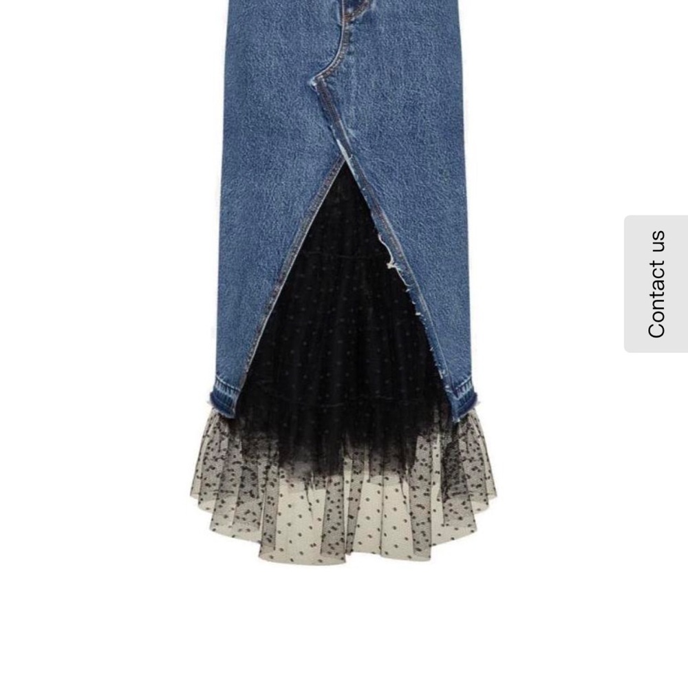 Red valentino denim a shape denim skirt